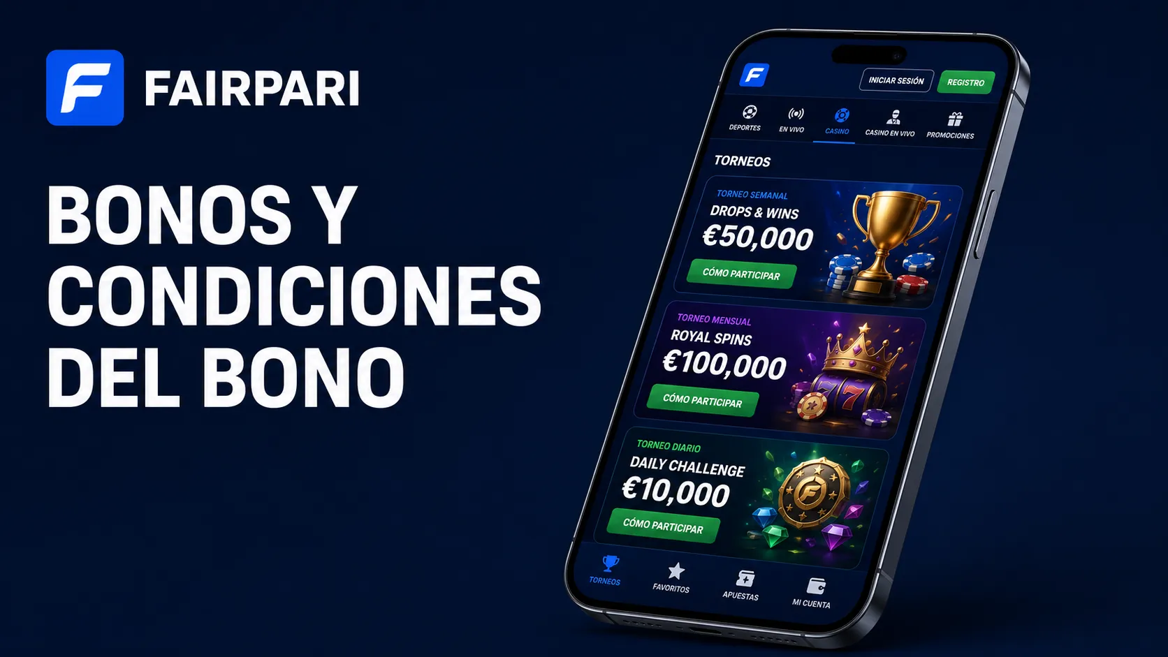 Bonos Disponibles en la App FairPari